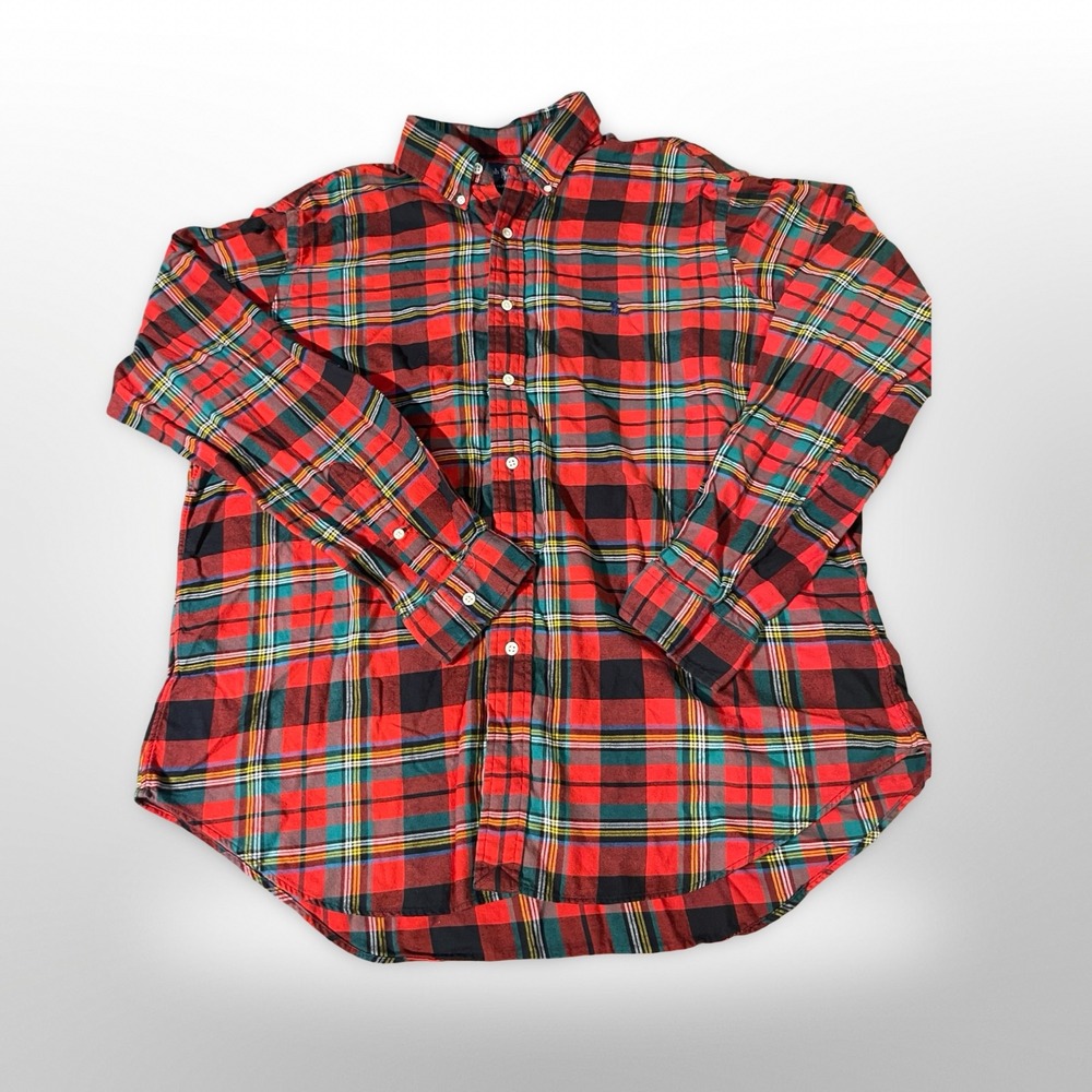 Ralph Lauren Classic Fit Plaid‎ Button Down Shirt  XL Red casual office
Preppy - Picture 2 of 6